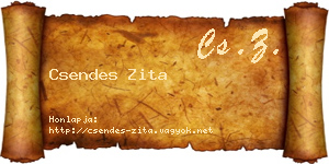 Csendes Zita névjegykártya